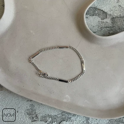 دستبند نقره مردانه کد 0353223