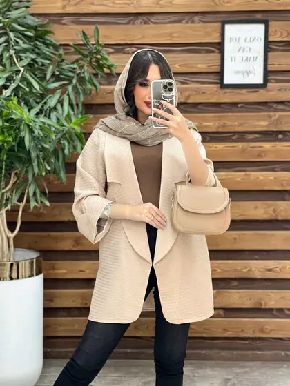 مانتو حصیری برش مثلثی