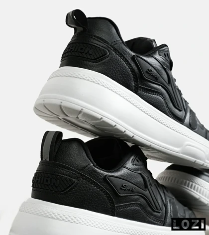 کفش کتانی مردانه مشکی سفید FASHION مدل 6726