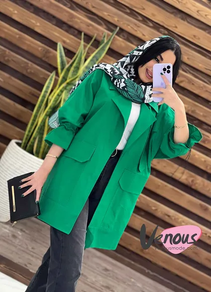 مانتو آستین گت یقه پاگن