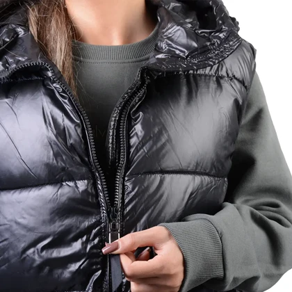 پافر براق مشکی زنانه