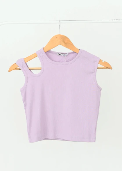 تاپ کراپ کبریتی سرشانه باز زارا