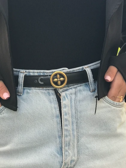کمربند زنانه مدل گل آنتیک وارداتی
