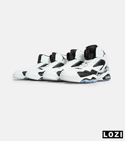 کفش کتانی ساق‌دار مردانه سفید مشکی Nike air jordan 6