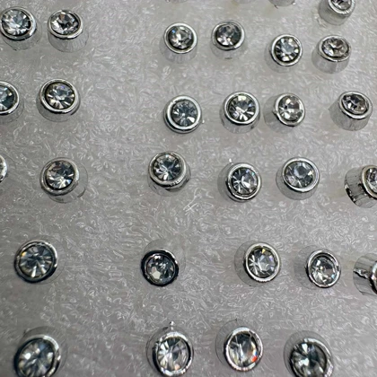 گوشواره میخی استیل مدل «تک‌نگین ریز» (سایز کوچک/مینی) | فروش تکی (عدد)