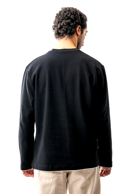 تیشرت آستین بلند یقه گرد مردانه