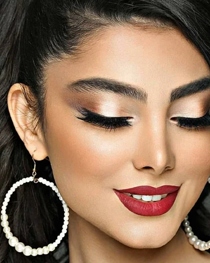 گوشواره حلقه‌ای مرواریدی زنانه-تستی