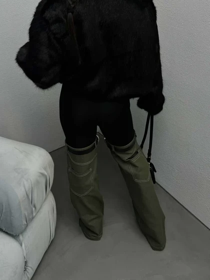 شلوار کتان 2 تیکه