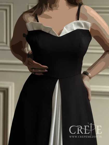 پیراهن دکلته چاک‌دار