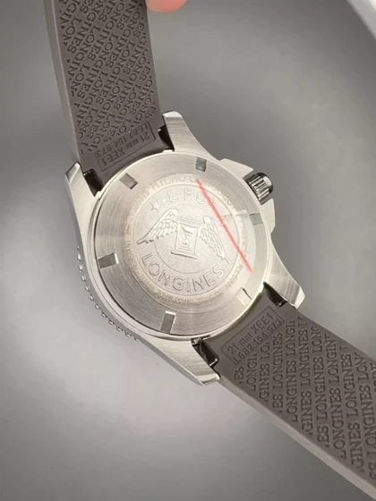 ساعت مچی لونژین اتوماتیک بند رابر شکلاتی Longines