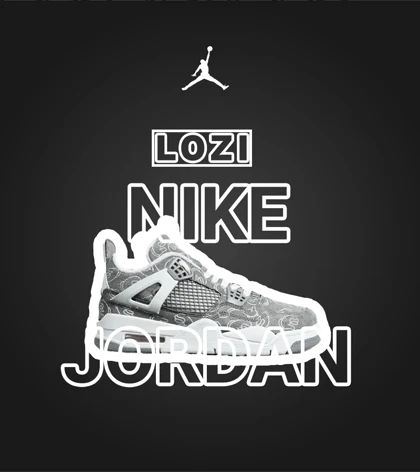 کفش کتانی ساق‌دار مردانه و زنانه طوسی Jordan 4 x Kaws مدل 6888