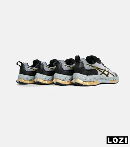 کفش کتانی مردانه مشکی خاکستری طلایی ASICS GORETEX