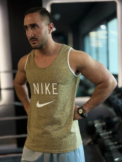 رکابی ورزشی حلقه‌ای Nike Logo پارچه نخ پنبه