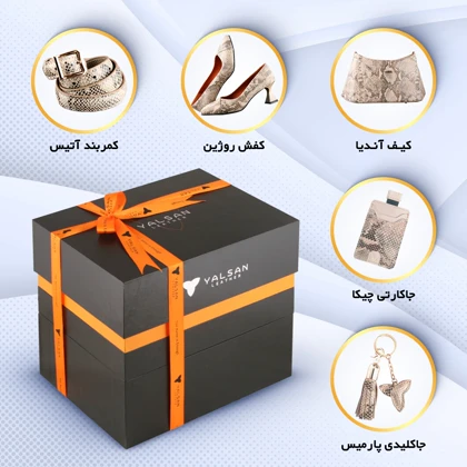 ست لاکچری زنانه چرم یلسان آندیا کد 300-ROZH-PRM-CHIK-ATS-RTL
