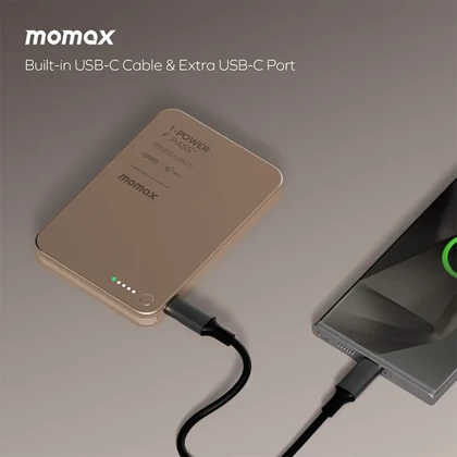 پاور بانک 10000 تایپ‌سی 30 وات مومکس Momax IP158 با قابلیت اتصال مگنتی به گوشی