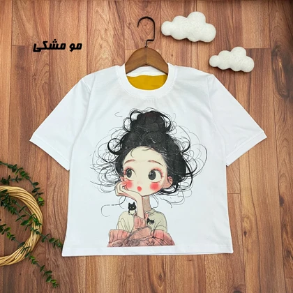 تیشرت سفید دخترانه