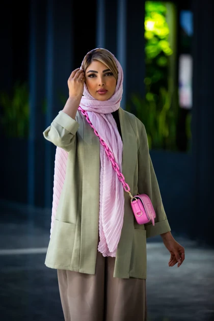 مانتو لوئیز ژاکارد یقه شالدار