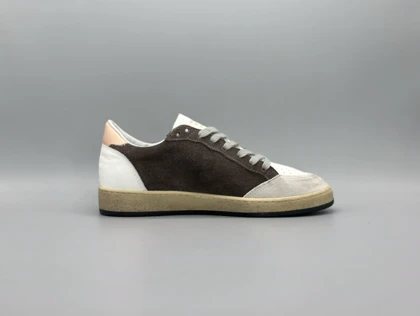 کتانی گلدن گوس ال تی دی جیر قهوه ای کرم گلبهی/Golden Goose Limited Edition