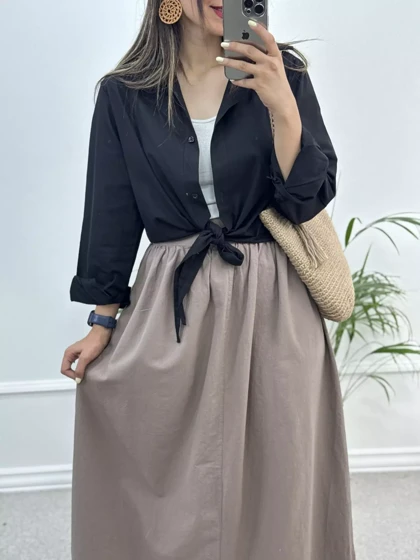 شومیز گره‌ای لینن آینور