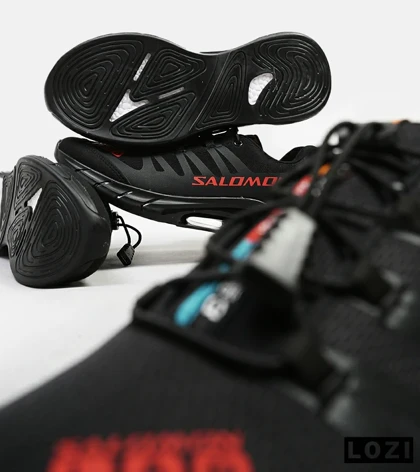 کفش کتانی مردانه و زنانه مشکی قرمز سالومون Salomon LAB