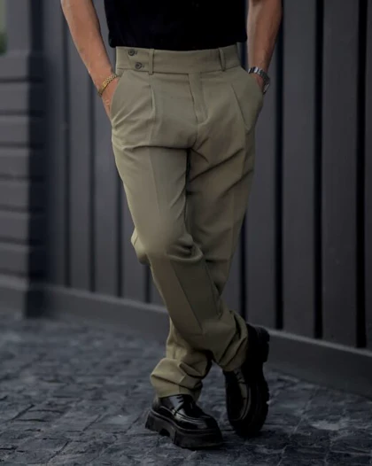 شلوار نیم بگ کمر انگلیسی مازراتی