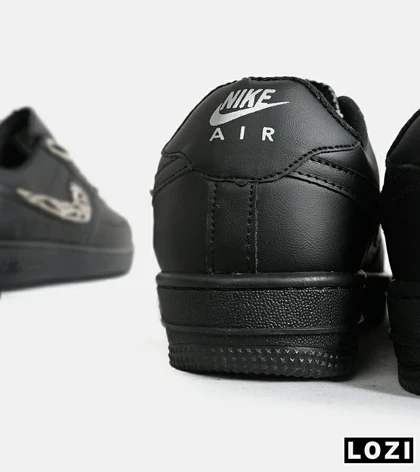 کفش کتانی مردانه و زنانه مشکی نایک NIKE AIR FORCE 1.7 lv8 Black gold مدل 7061