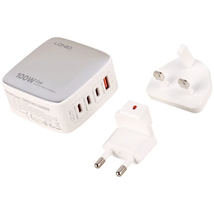 شارژر دیواری شارژ سریع 100 وات USB و Type-C الدنیو Q408