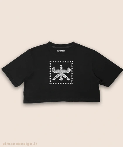 کراپ زنانه اصیل ایرانی طرح درفش شهباز هخامنشیان