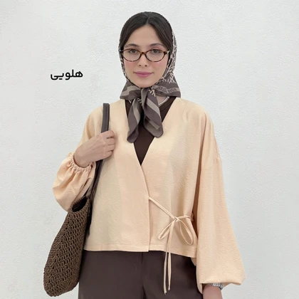 شومیز زنانه قواره دار سیلک بغل بندی | آی بولک