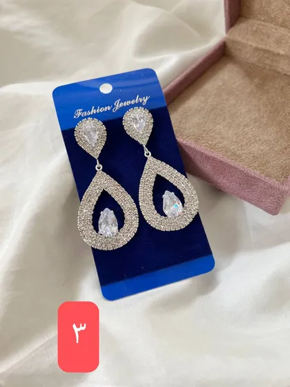 گوشواره مجلسی فول نگین
