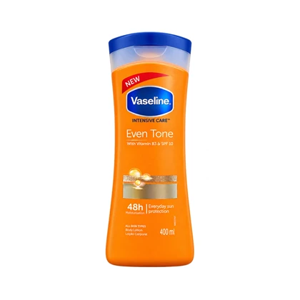لوسیون بدن وازلین Vaseline مدل Even Tone حاوی ویتامین B3 و SPF 10