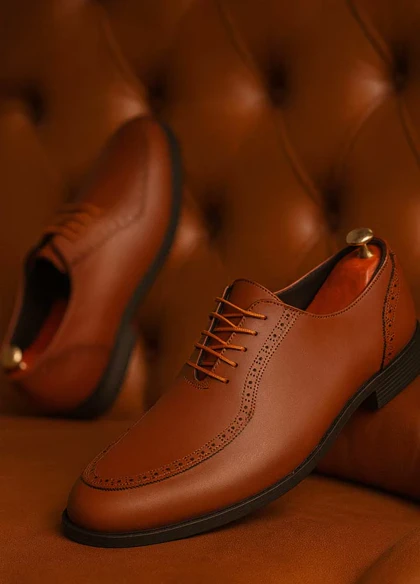 کفش رسمی مردانه عسلی مدل Edvin