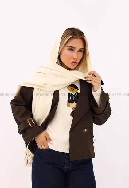 بارانی زنانه آستر دار یقه انگلیسی کد1006633