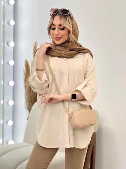 شومیز کراش دو جیب جلو دکمه