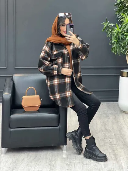شکت چهارخونه تک جیب