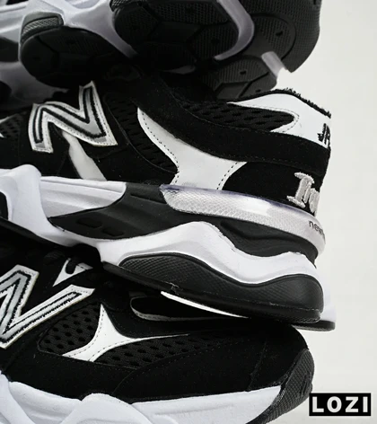 کفش کتانی بزرگ پا مشکی سفید NEW BALANCE 9060