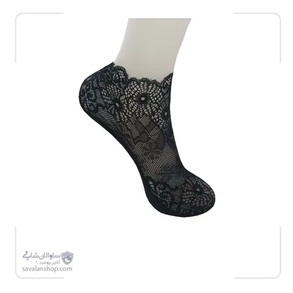 جوراب مچی گیپوری زنانه طرح گل