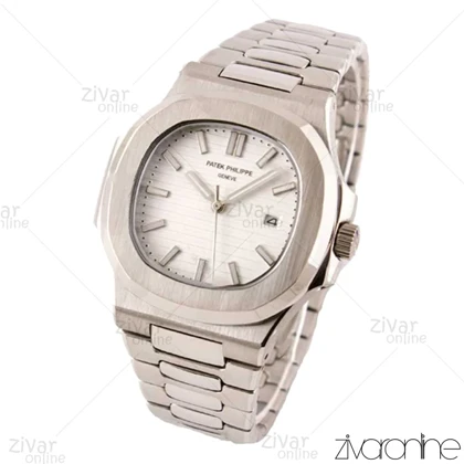 ساعت پتک فیلیپ ناتیلوس مردانه نقره ای صفحه سفید 102473