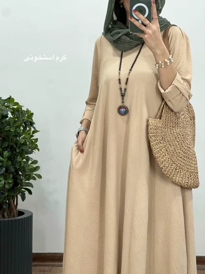 پیراهن مانتویی بلند دلفان 2