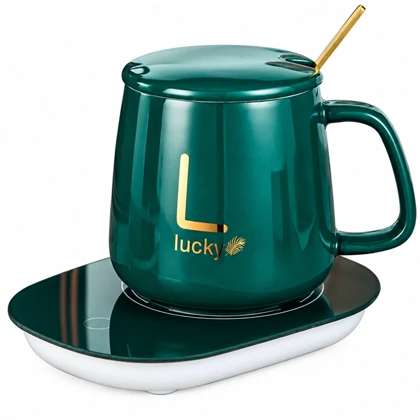 ماگ گرم کن دار لاکی Lucky مدل Temperature Cup ظرفیت 400 میلی لیتر