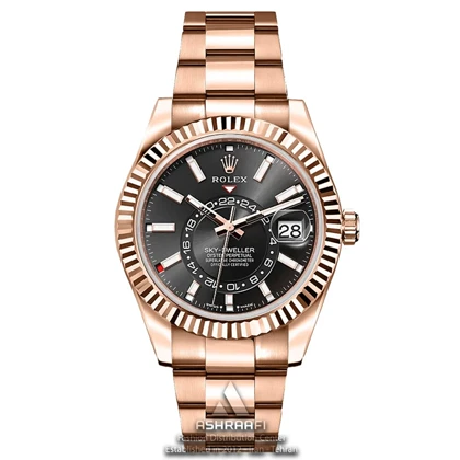 ساعت رولکس اسکای دولر تمام مسی رنگ Rolex Sky Dweller RB1