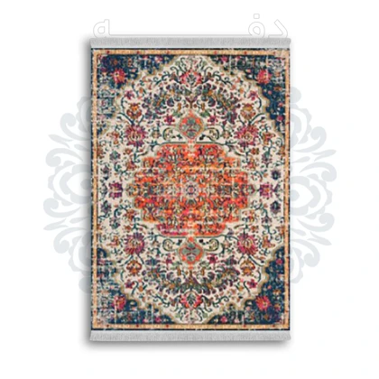 *جدید* فرشینه از جنس پارچه شانل مخمل ترک طرح فانتزی برند دفه کد 1878
