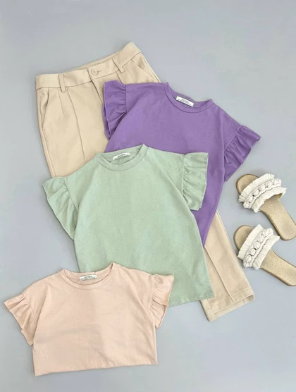 تیشرت برشکا استین چین کد 2638