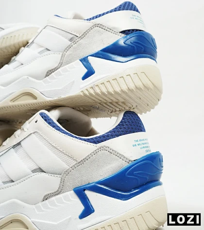 کفش کتانی مردانه سفید طوسی آبی ADIDAS niteball 2.0