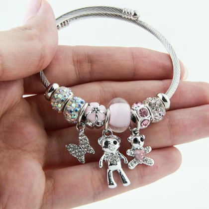 دستبند دخترانه مدل پاندورا تدی