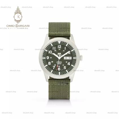 ساعت مچی سیکو خلبانی سبز بند برزنتی Seiko