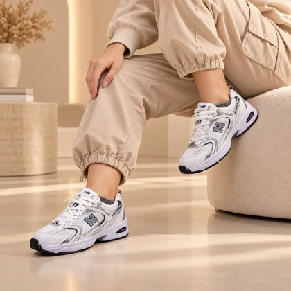 کتانی مدل new balance 530-سفید مشکی کد 1504