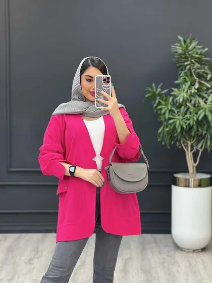 مانتو لینن سر آستین چاک دو جیب