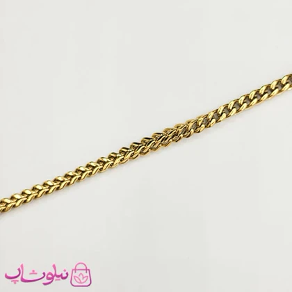 ست گردنبند و دستبند مردانه فرانکو (میرو) طلایی کد 950
