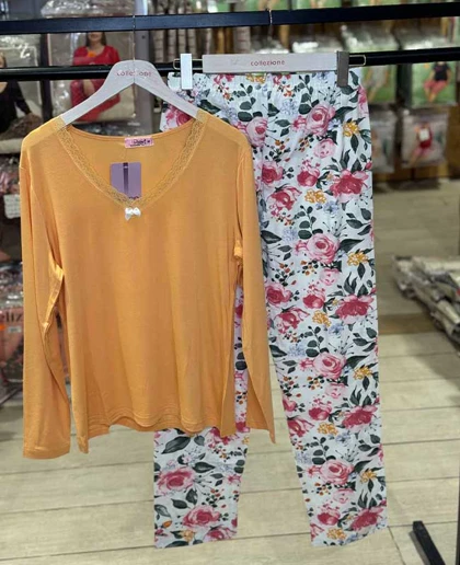 بلوز و شلوار سایز بزرگ نخ پنبه سکسن کد40822